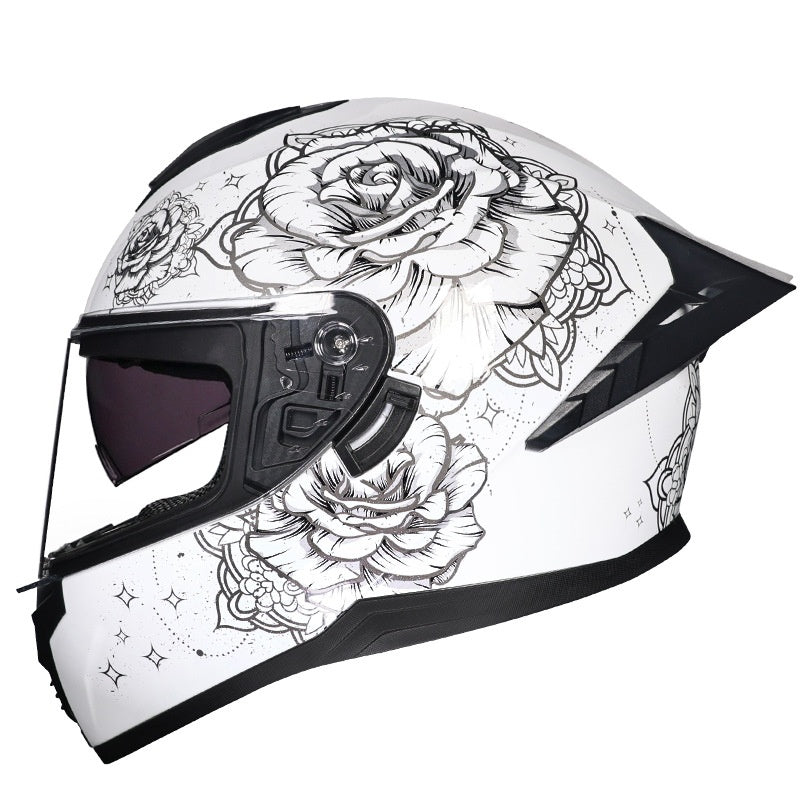 Dual-Visor Full-Face Motorcycle Commuter Helmet-I196