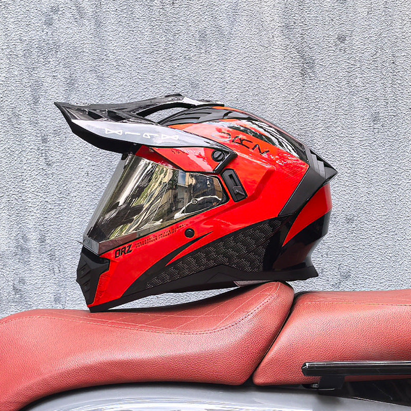 Single-visor off-road helmet for street and off-road use-I226