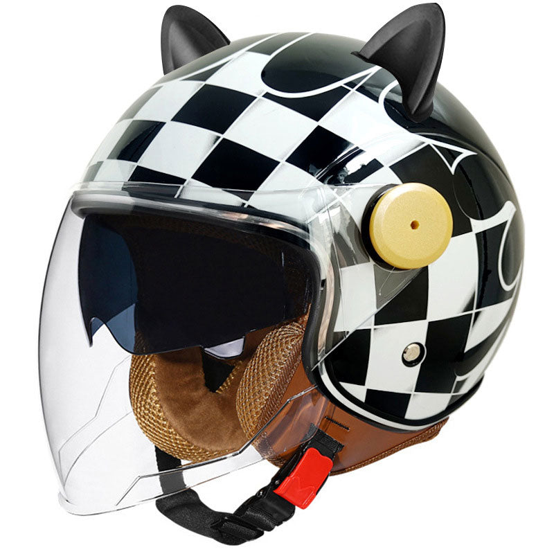 Cute cat ear motorcycle helmet-open design-I70