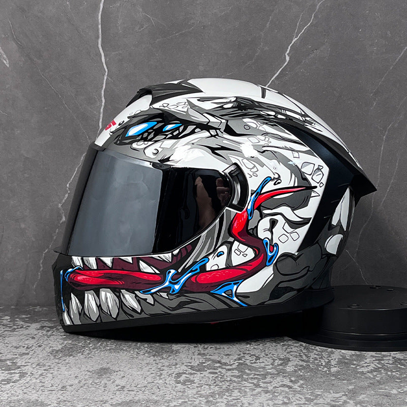 Silver-plated visor for full-face motorcycle helmet-I208