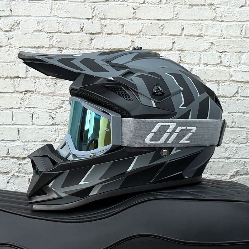KTVMOTO Off-Road Motocross Helmet with Goggles for Dirt Bike & ATV Riding-I258