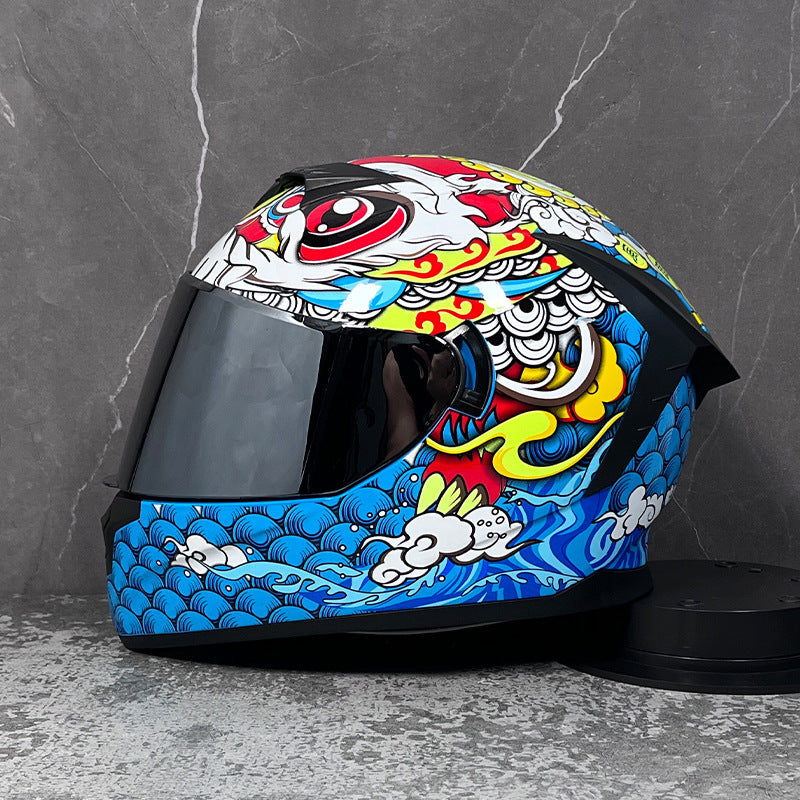 Silver-plated visor for full-face motorcycle helmet-I208