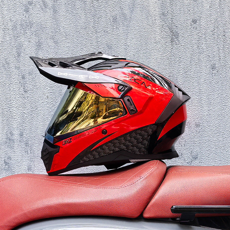 Single-visor off-road helmet for street and off-road use-I226