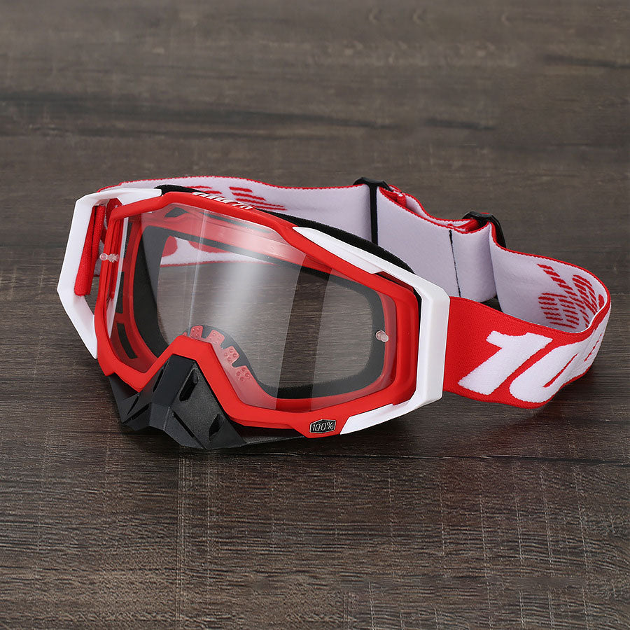 Unisex Motocross Goggles – Red Tones-H07
