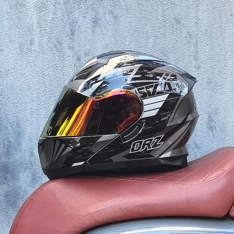 DOT-Certified Motorcycle Modular Helmet with Titanium Dark Red Visor-I212