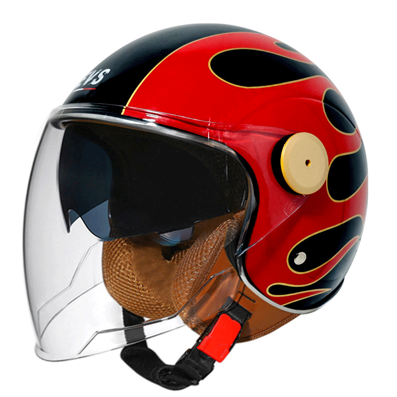Retro 3/4 open-face motorcycle helmet with dual visors- I71 Retro 3/4 open-face motorcycle helmet with dual visors- I71