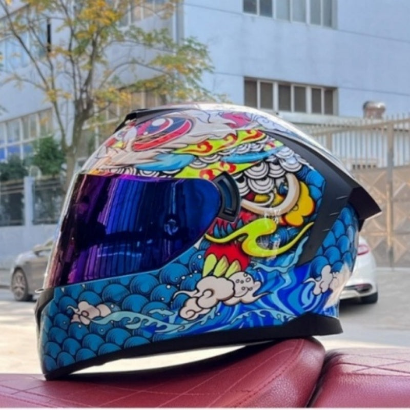 Bluetooth motorcycle helmet with dual visors-I246