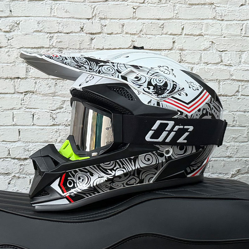 KTVMOTO Off-Road Motocross Helmet with Goggles for Dirt Bike Riding-I255