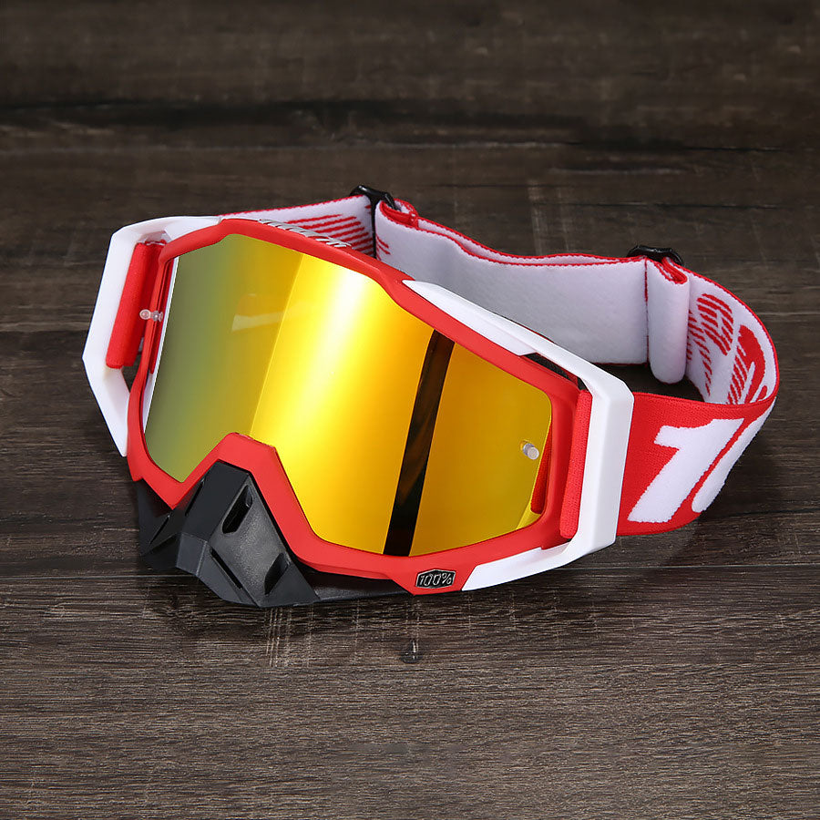 Unisex Motocross Goggles – Red Tones-H07