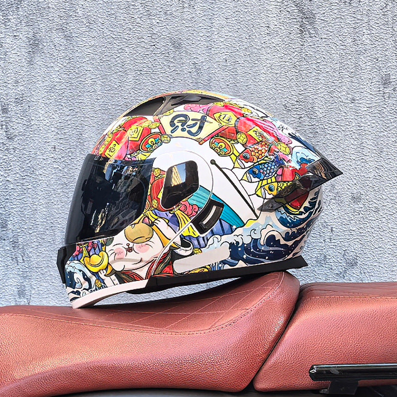 Cool modular motorcycle helmet with dual visors-I184