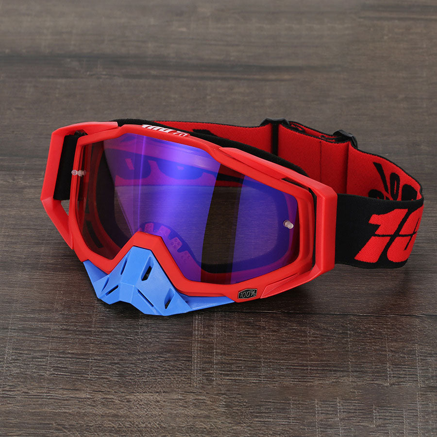Unisex Motocross Goggles – Red Tones-H07