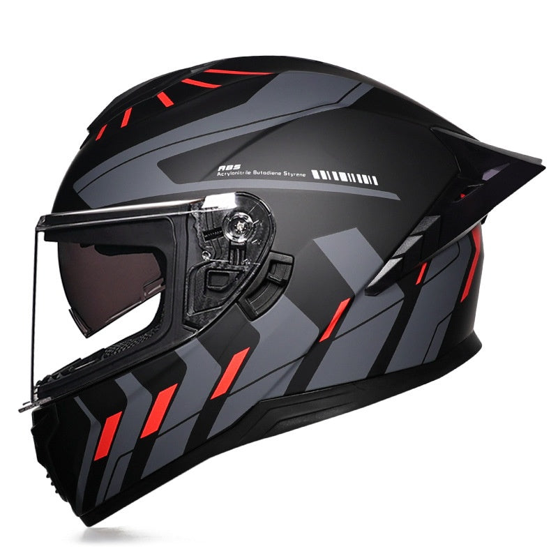 Dual-Visor Full-Face Motorcycle Commuter Helmet-I196