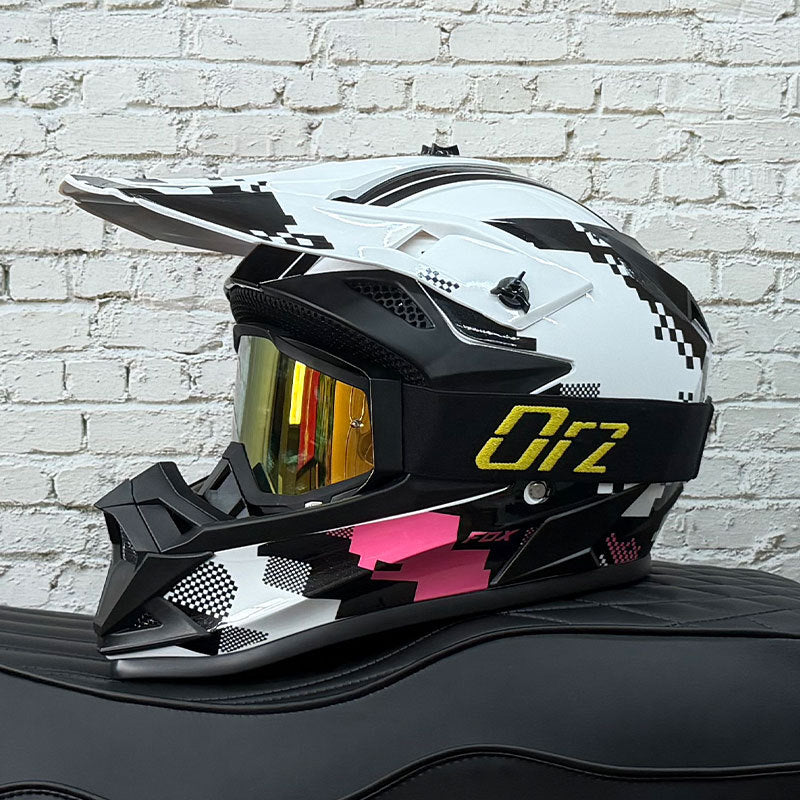KTVMOTO Off-Road Motocross Helmet with Goggles for Dirt Bike Riding-I255