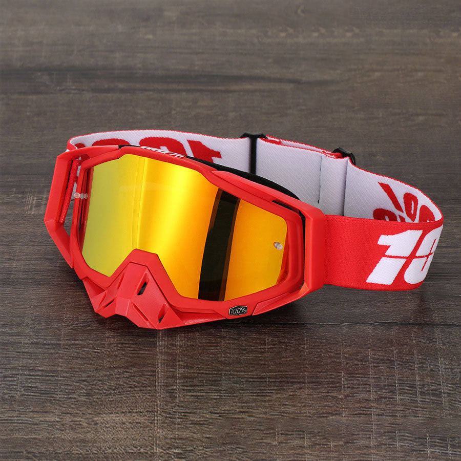 Unisex Motocross Goggles – Red Tones-H07