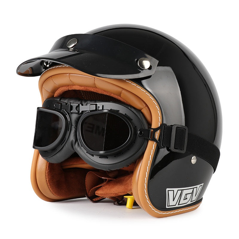 DOT Motorcycle Helmet 3/4 Half Helmet-I17