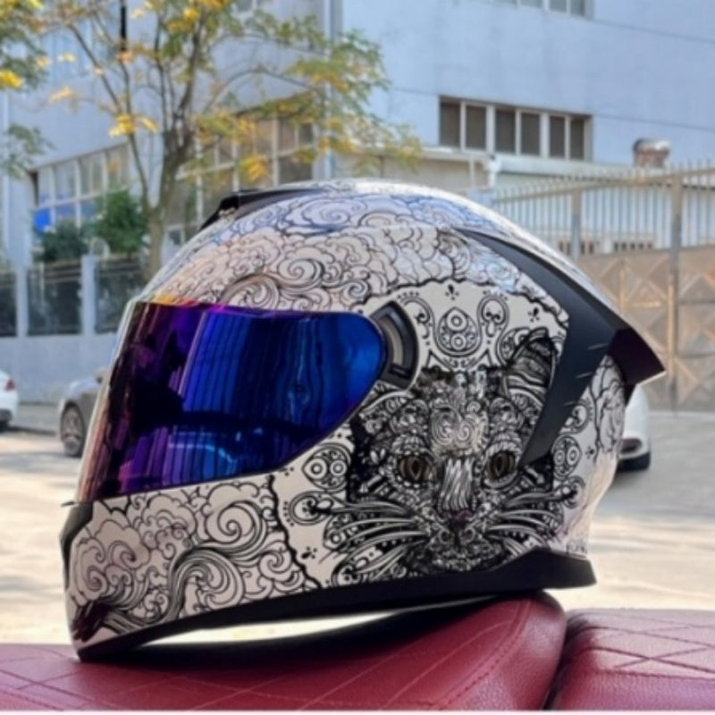 Bluetooth motorcycle helmet with dual visors-I246