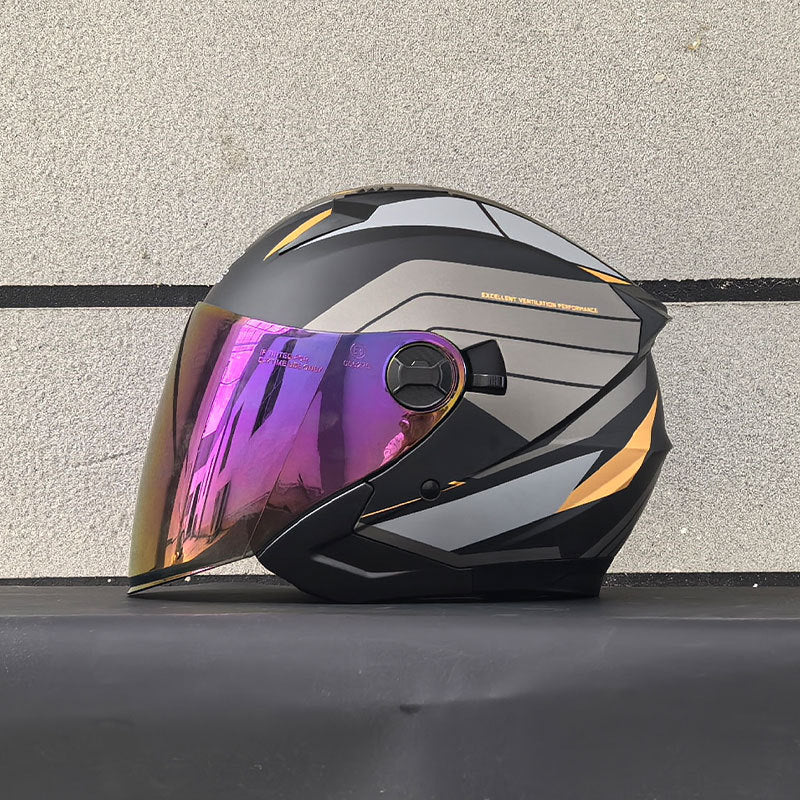 DOT Dual-Mirror Motorcycle Helmet-I216