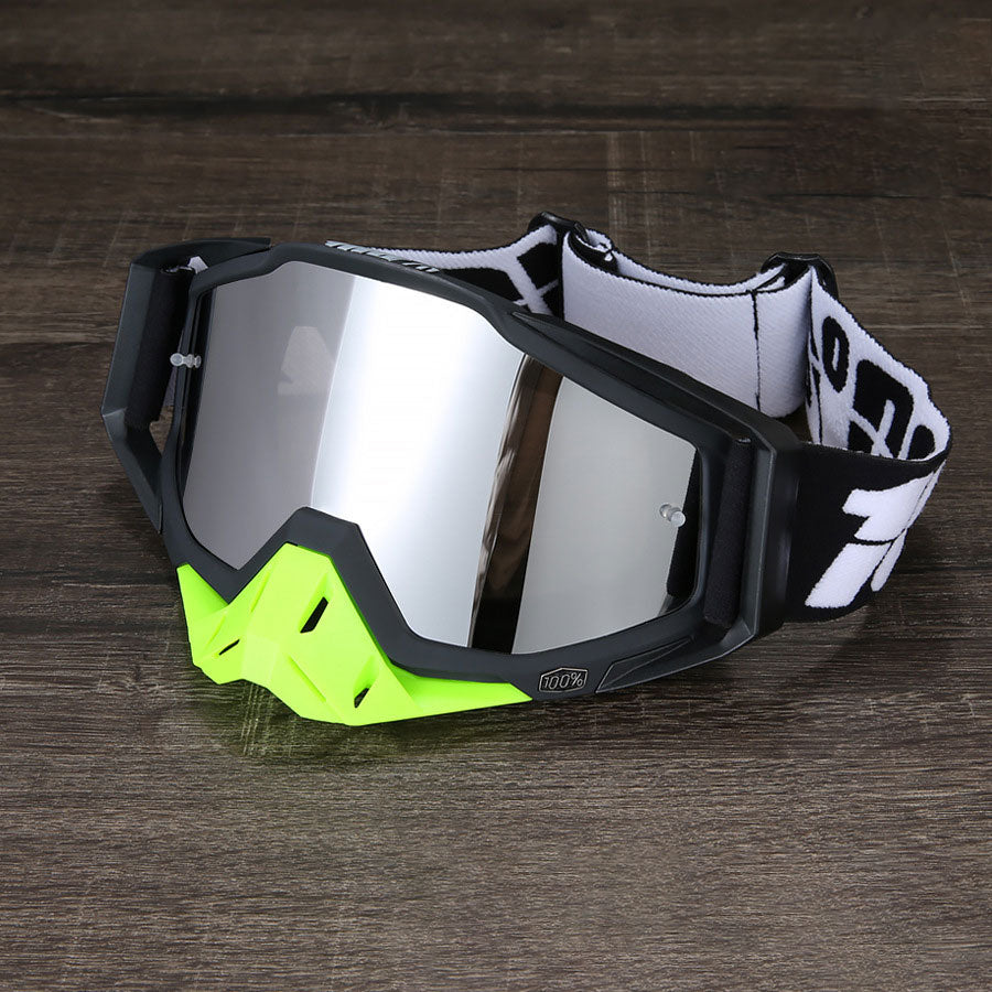 Cool dark green impact-resistant motorcycle goggles-H11