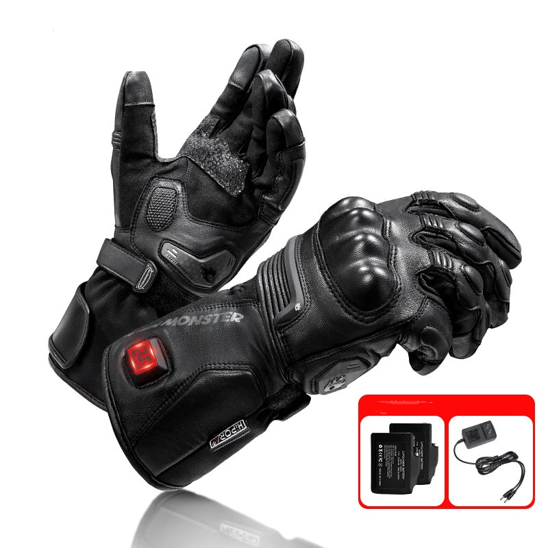 CE Warm Waterproof ESA Leather Cycling Gloves-G18