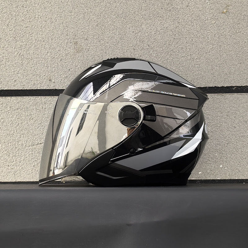 DOT Dual-Mirror Motorcycle Helmet-I216