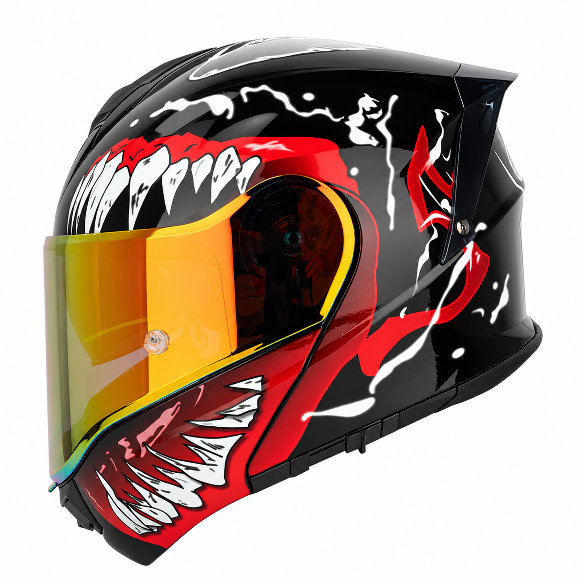 Big-Size Racing-Grade Modular Flip-Up Motorcycle Helmet with Dual-Visor Design - I289