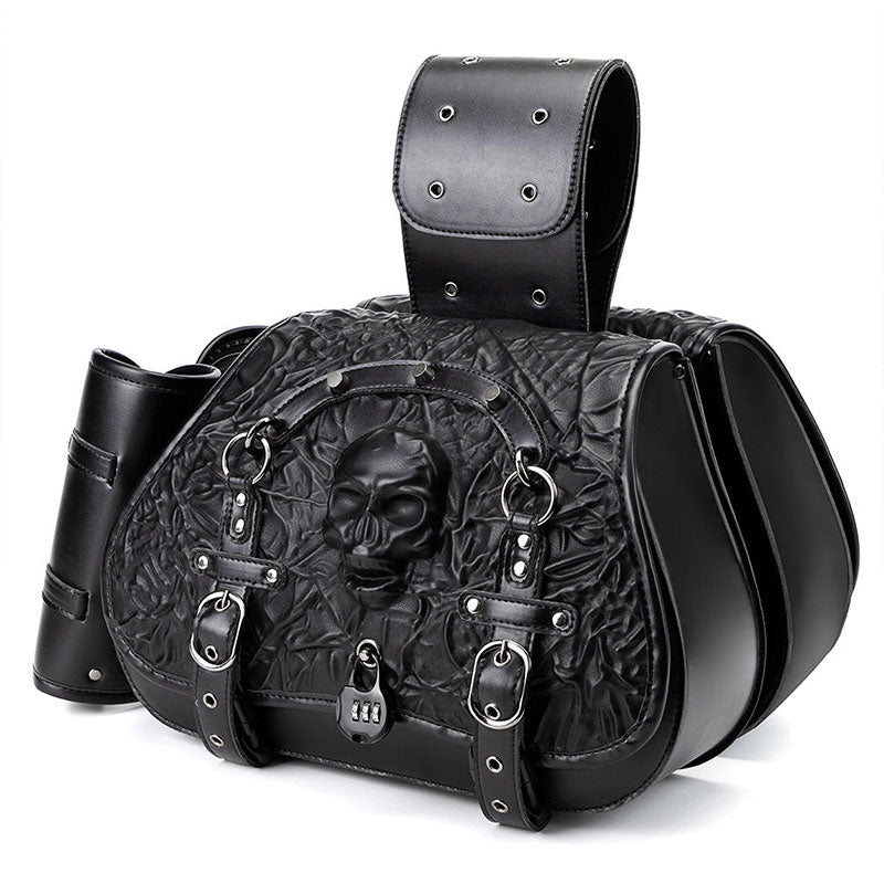 Retro Skull Motorcycle Saddlebag – B14