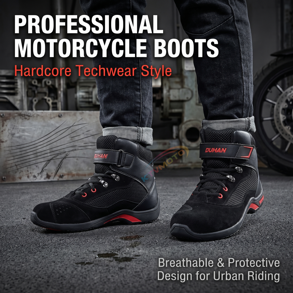Breathable motorcycle riding boots-K162