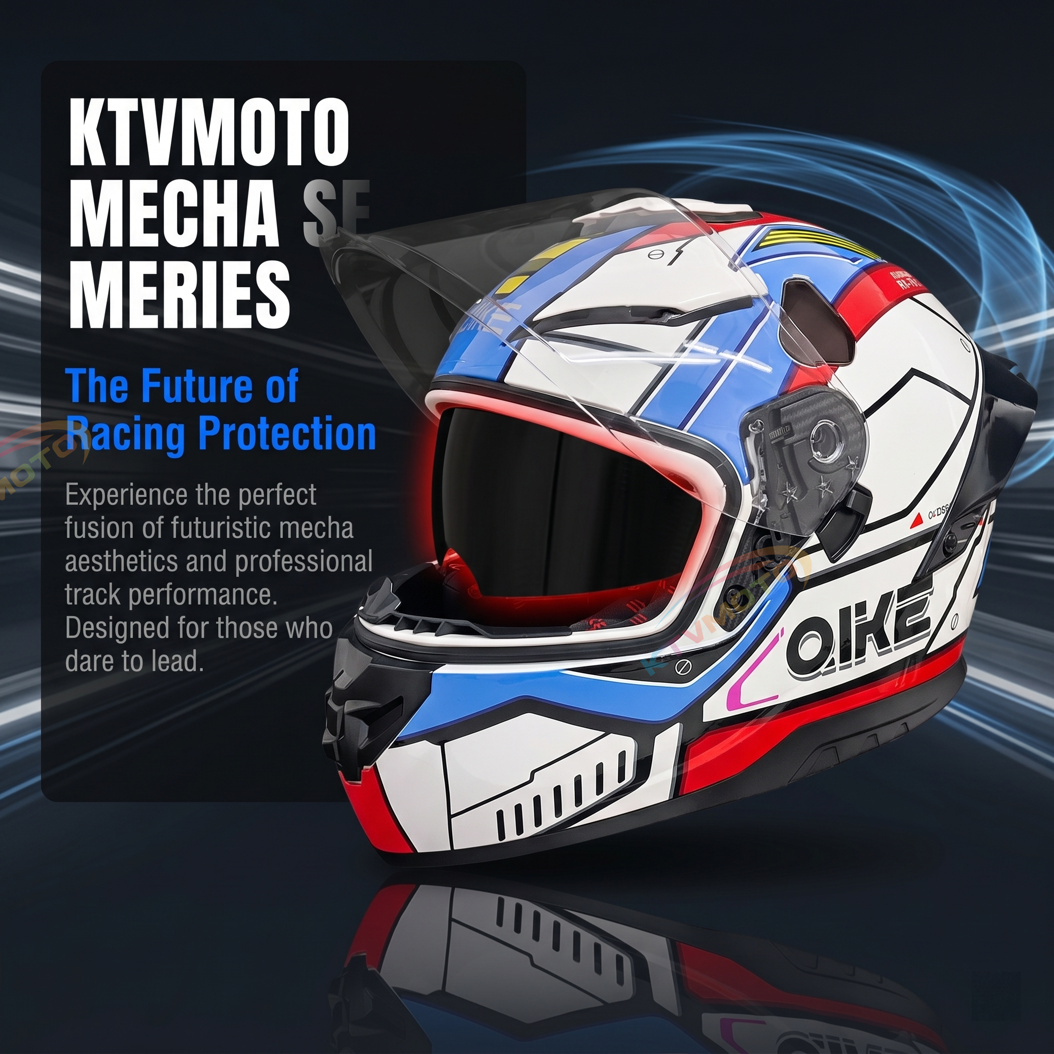 Cool Dual-Lens Full-Face Motorcycle Helmet-I110