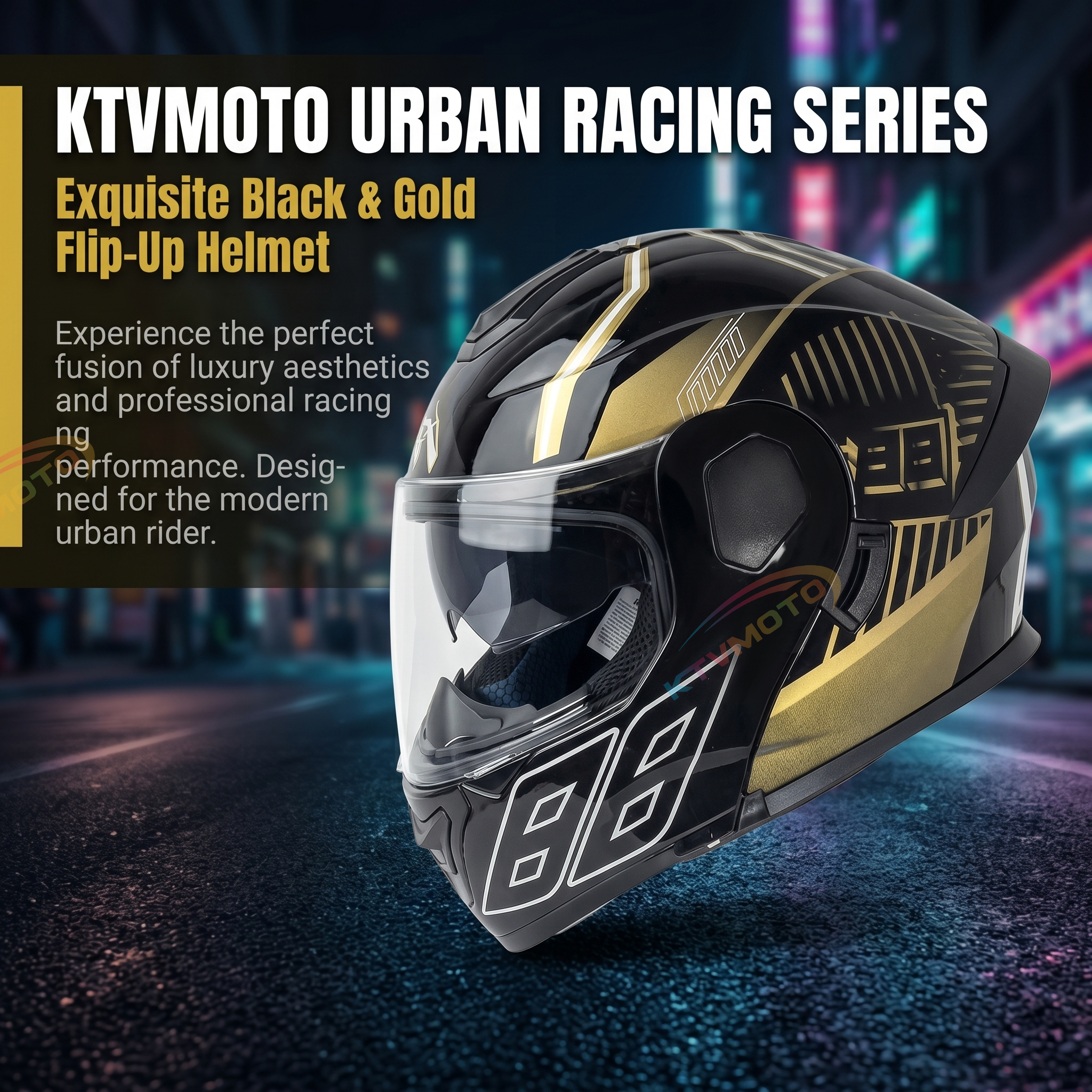 Modular Motorcycle Helmet with Dual Visor-I120