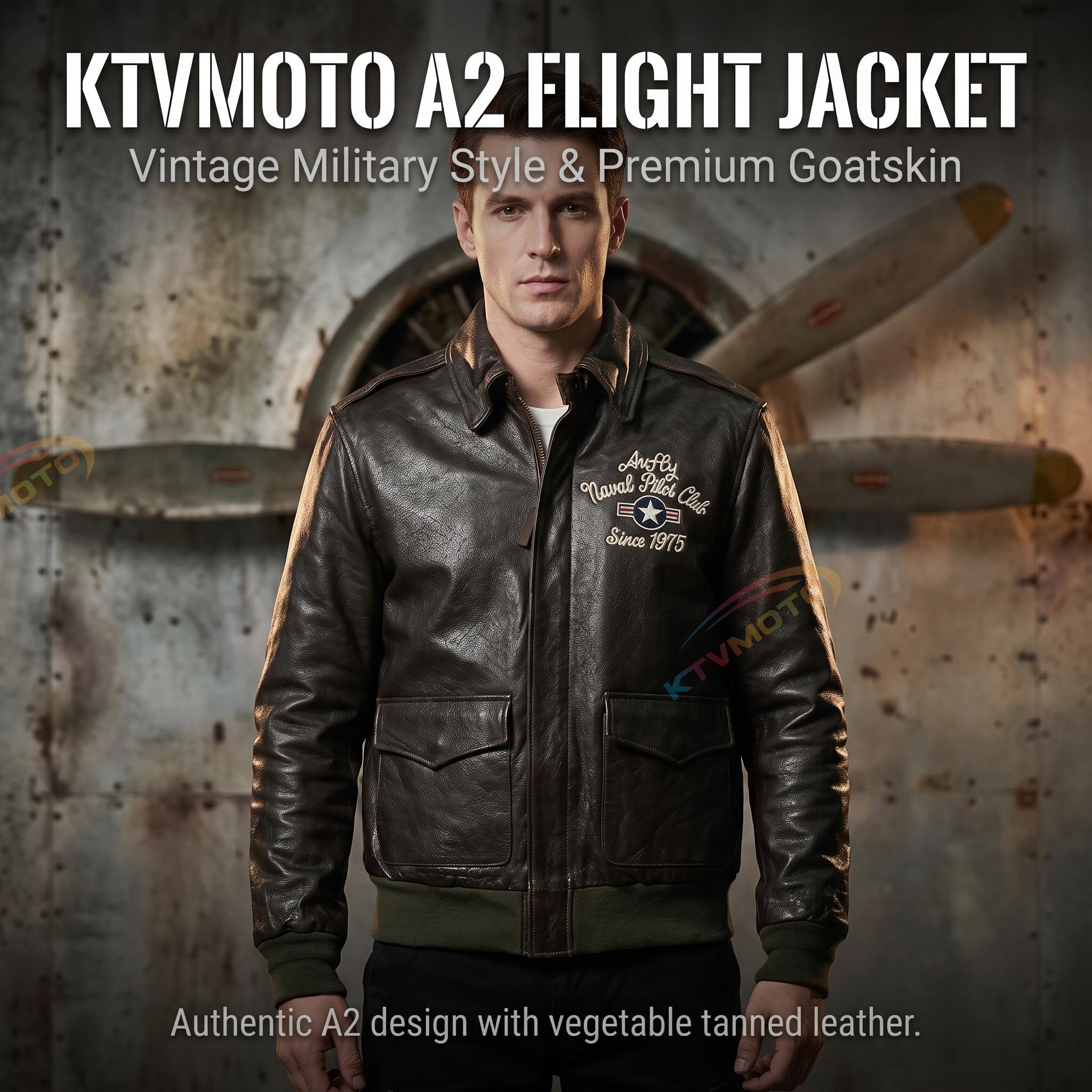 A2 Flight Leather Jacket - A55