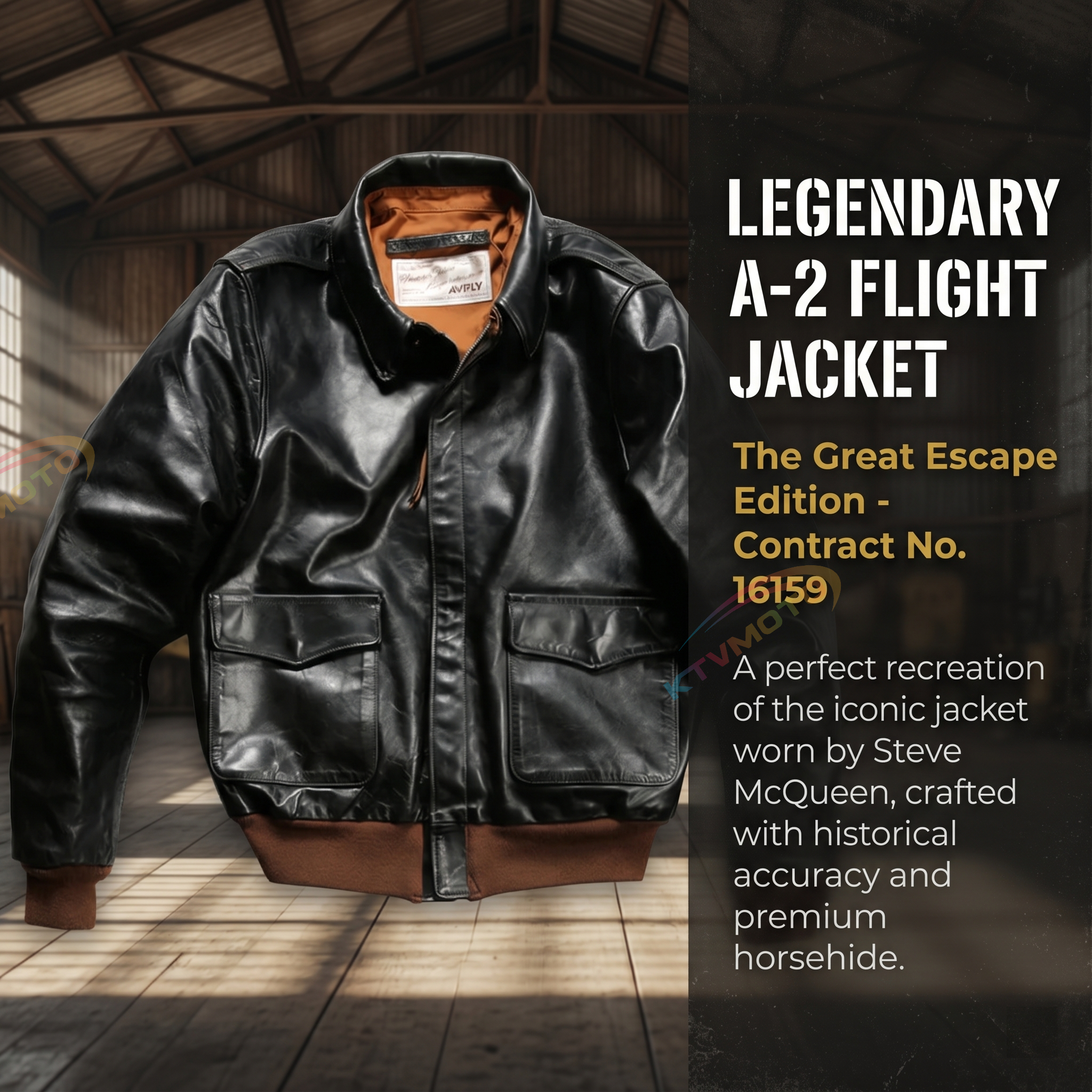 Eastman's Great Escape 16159 Classic Reissue American A-2 Pilot Jacket - A47