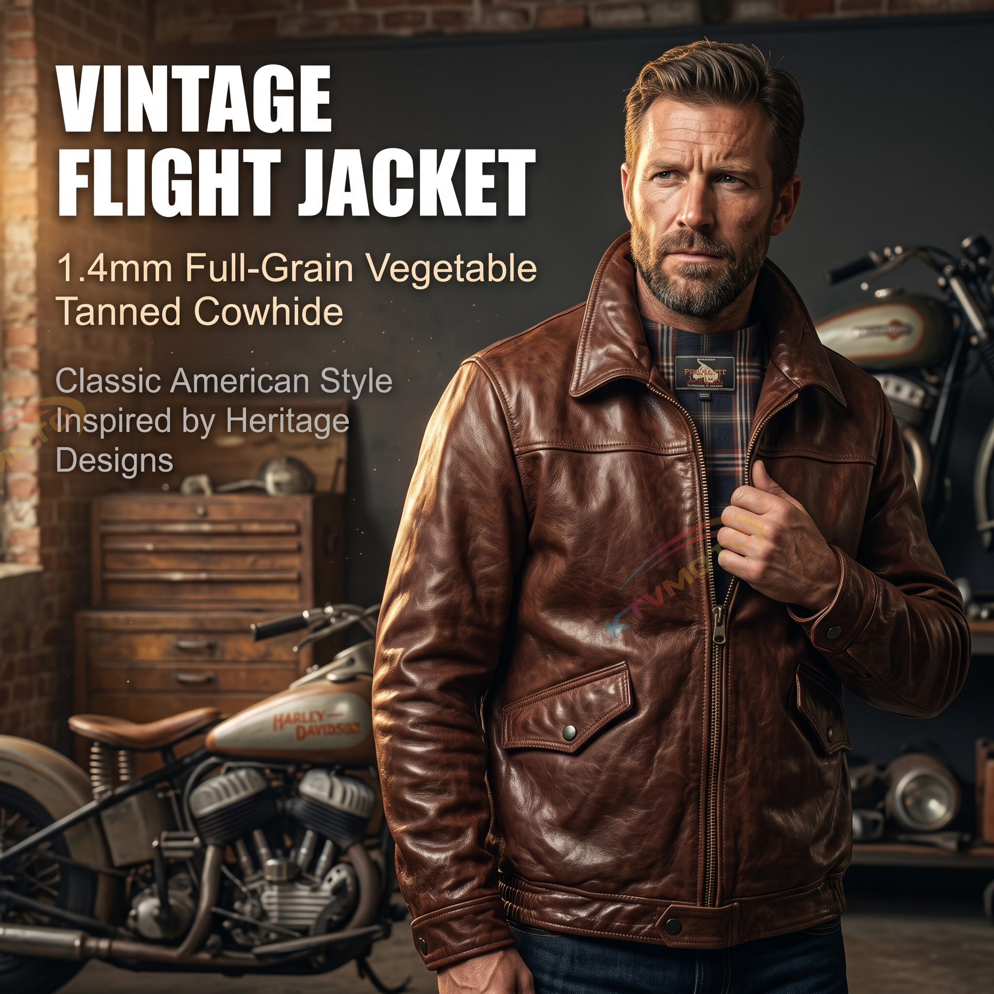 Retro Lapel Casual Flight Jacket - A52
