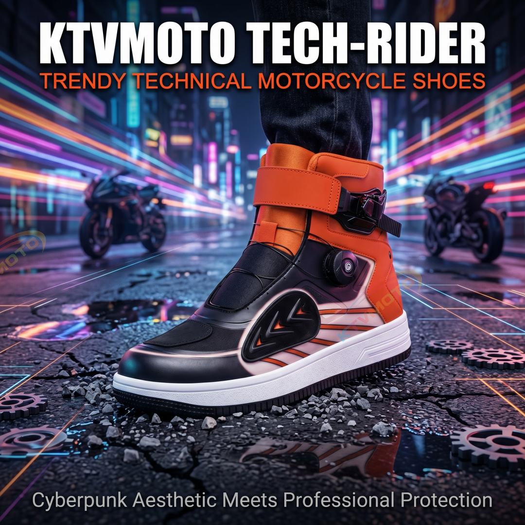 Trendy technical motorcycle riding shoes-K151