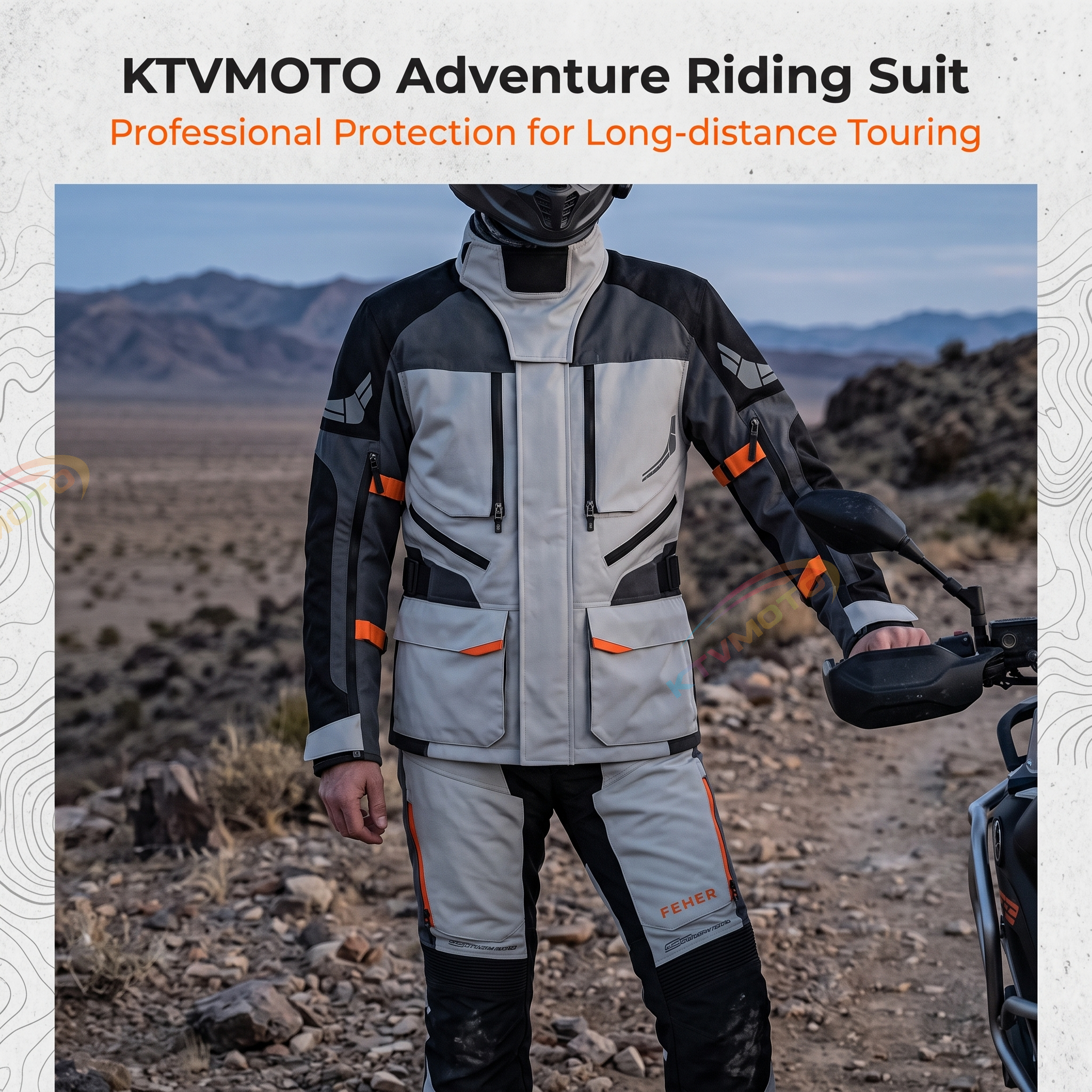 Windproof and waterproof motorcycle riding suit/rally suit-J63