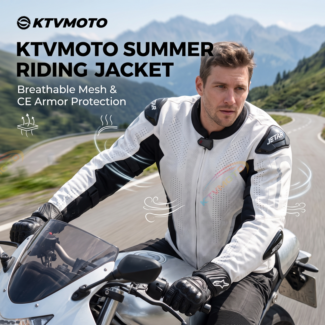 Breathable Mesh Commuter Motorcycle Riding Jacket for Summer-J61