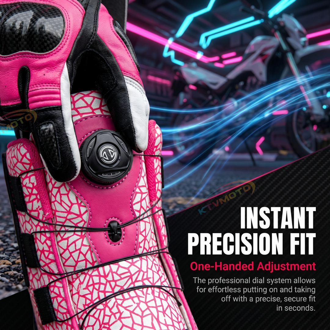 Distinctive Outdoor Motorcycle Boots with Crushed-Stone Texture-K106
