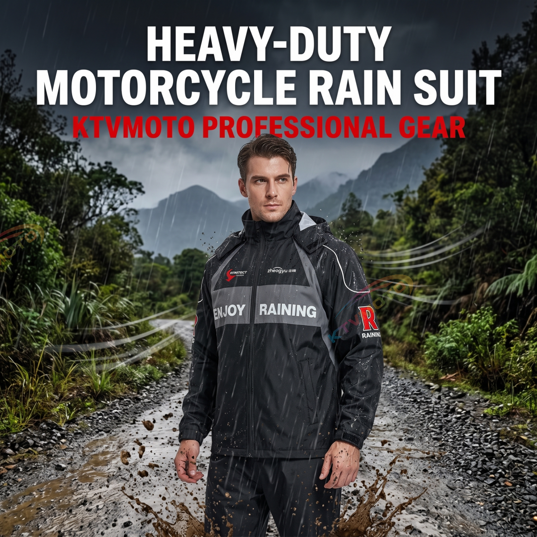 Two-piece heavy-duty motorcycle rain suit-C13