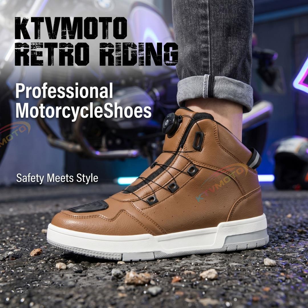 Casual Retro Motorcycle Riding Shoes-K120