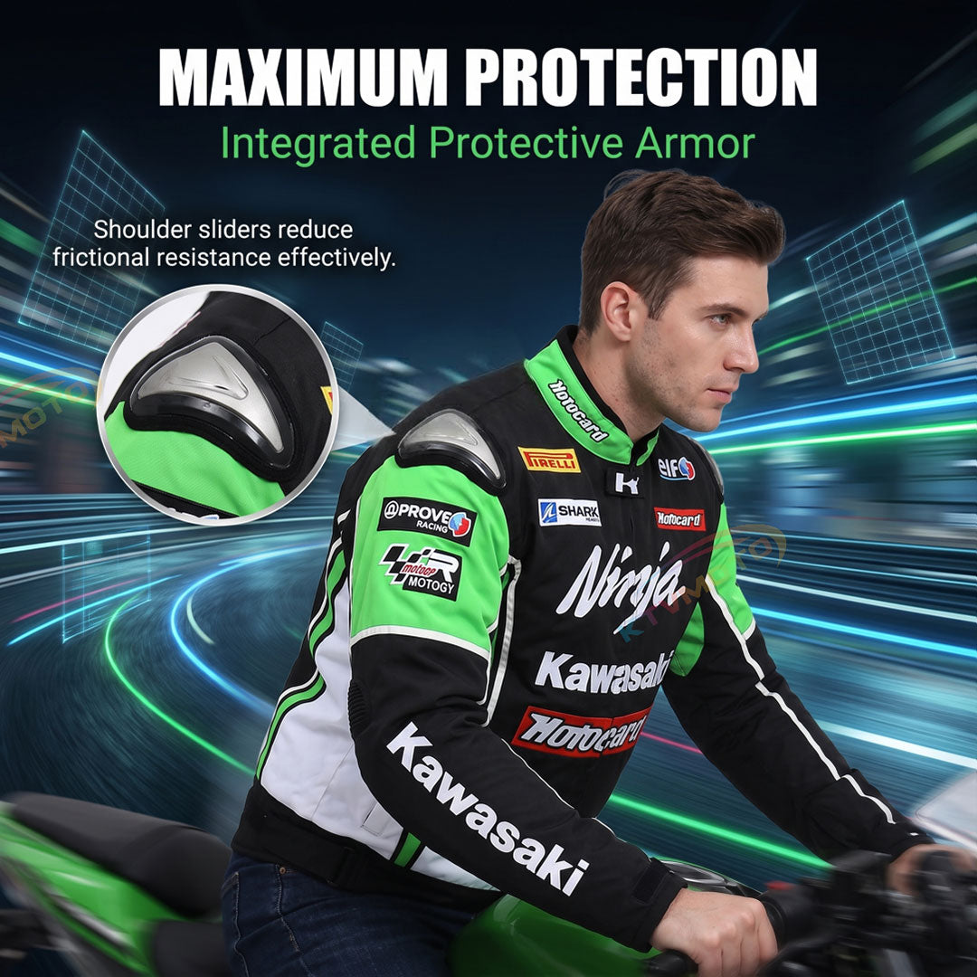 Motorcycle Riding Jacket with Protective Armor-J52