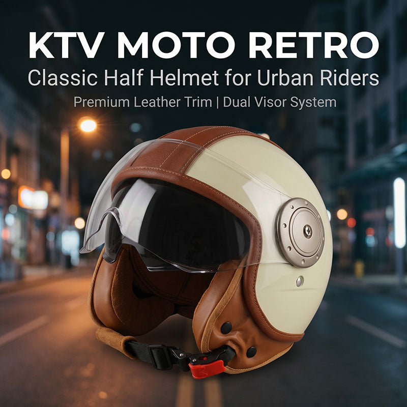 Retro electric motorcycle dual-lens smart Bluetooth helmet-I27