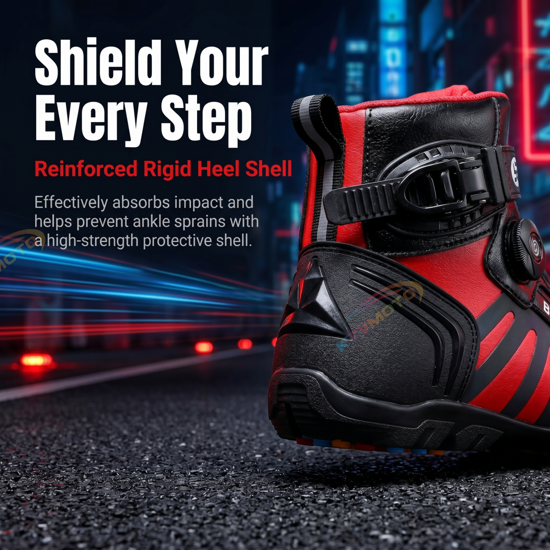 Abrasion-resistant leather motorcycle boots-K94