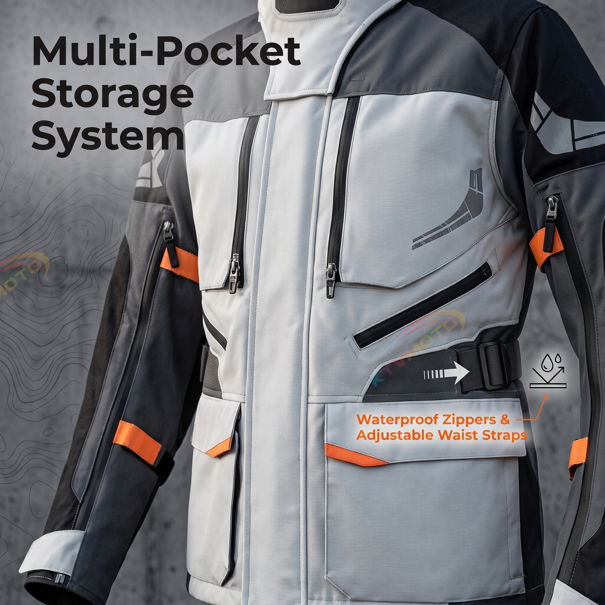 Windproof and waterproof motorcycle riding suit/rally suit-J63