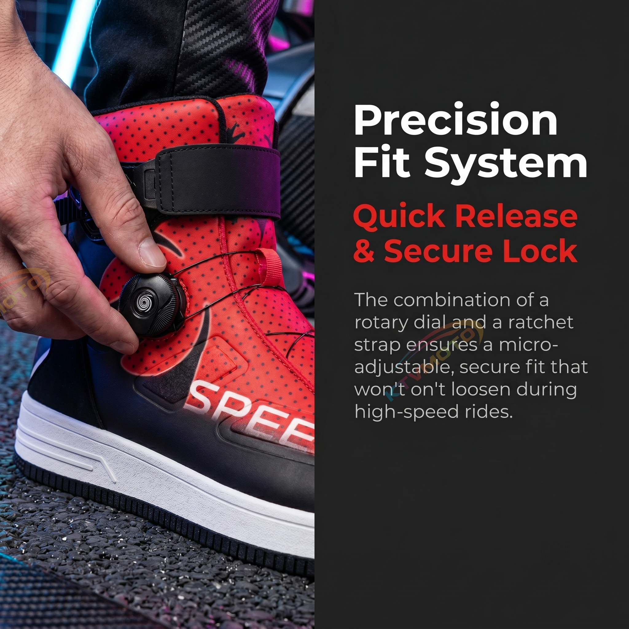 High-top motorcycle sneakers-K111