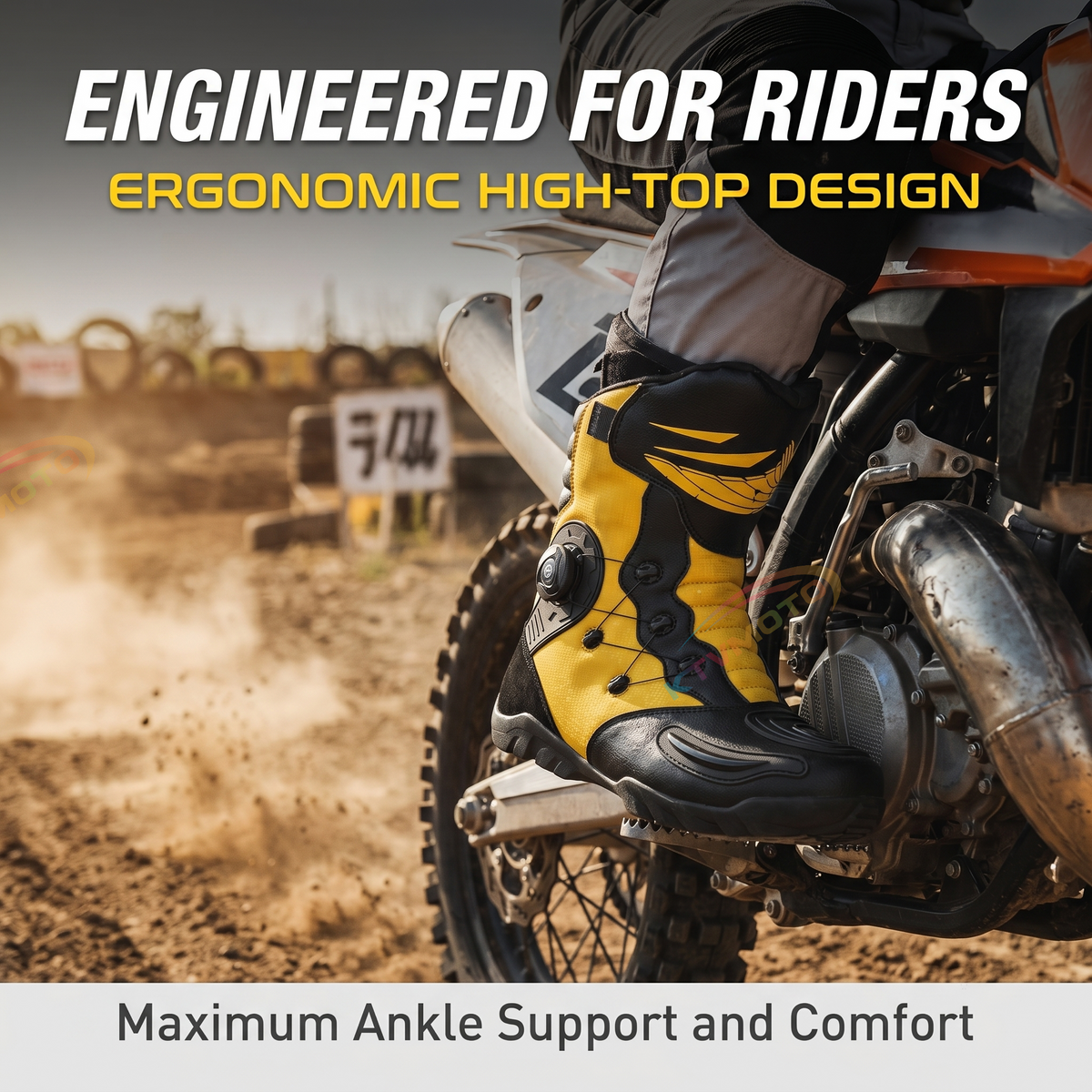 Durable motorcycle riding boots-K163