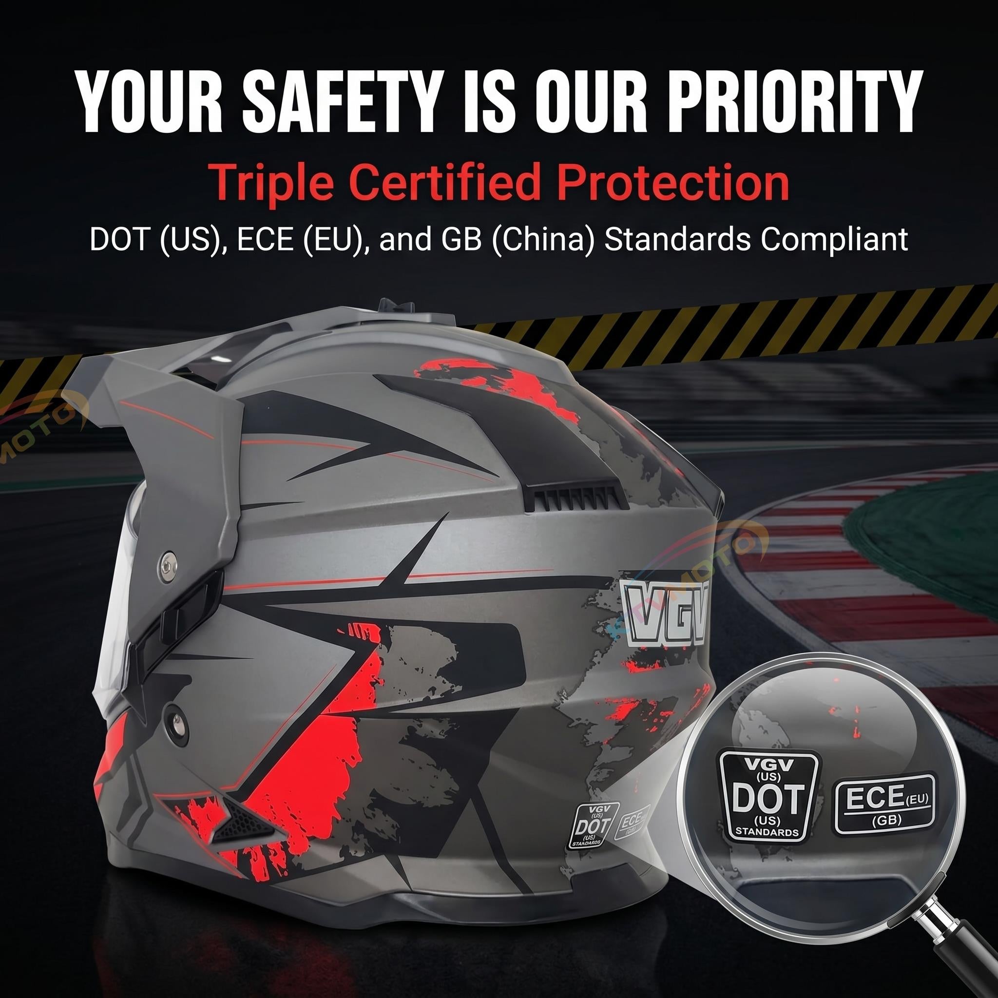 Full-face motorcycle helmet - I04