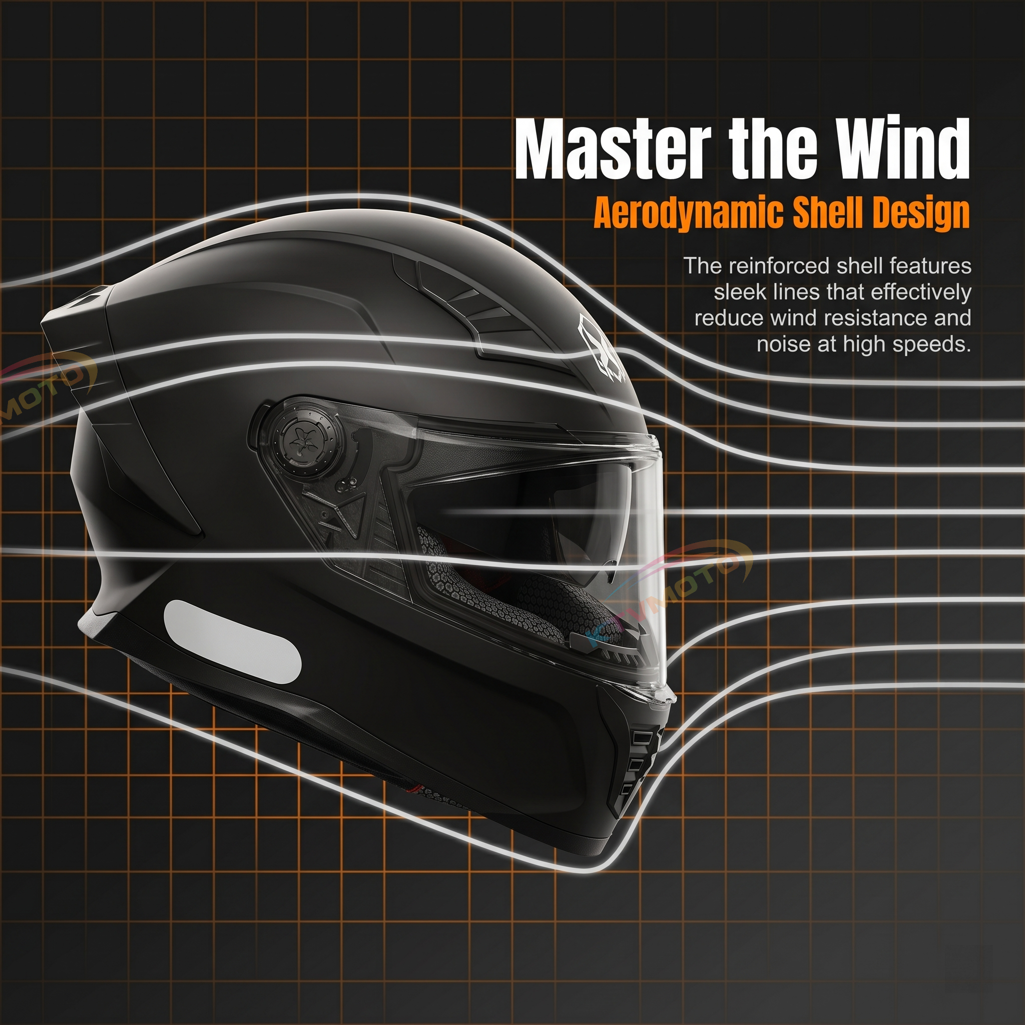 DOT certified motorcycle full-face helmet-I125
