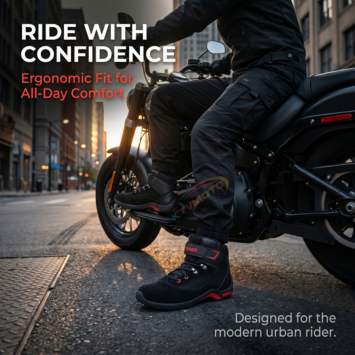 Breathable motorcycle riding boots-K162