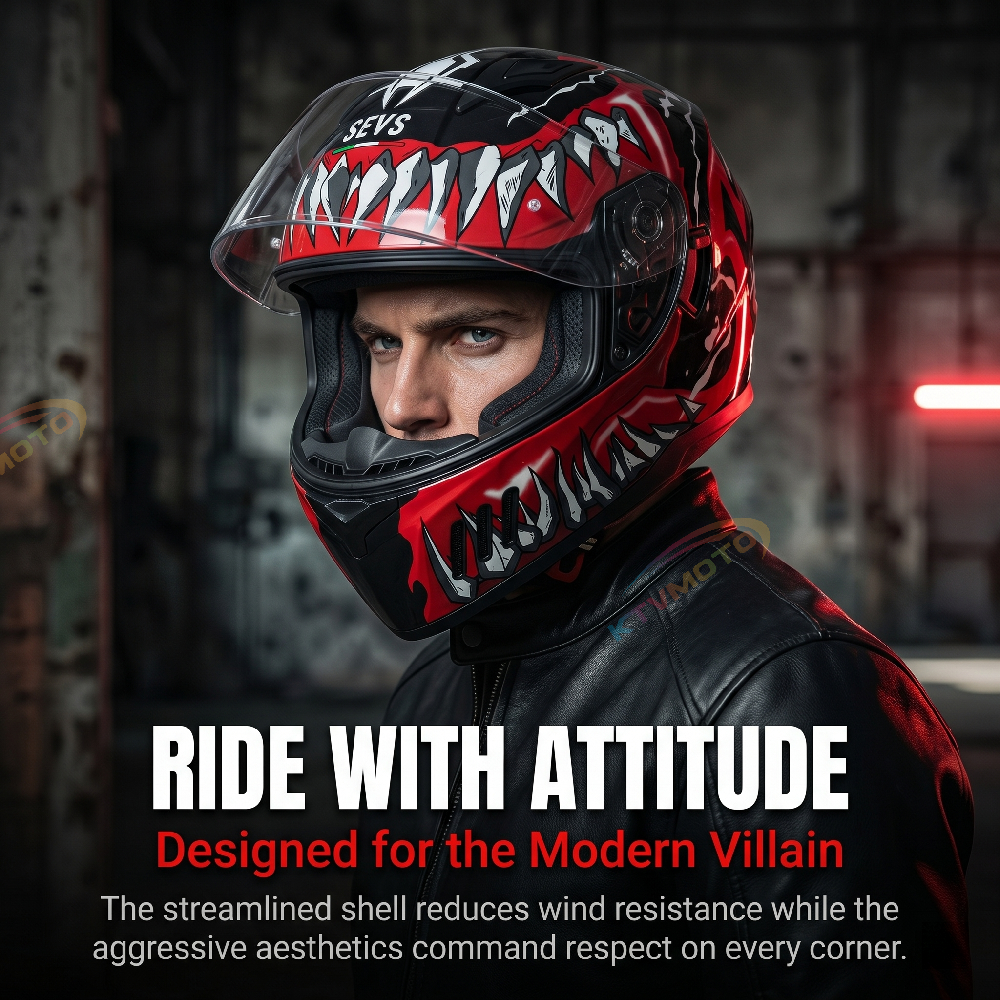 Dual-lens full-face helmet-I105