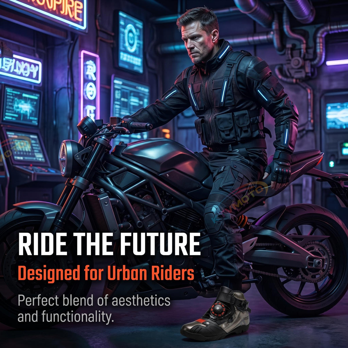Motorcycle riding shoes for autumn and winter-K160