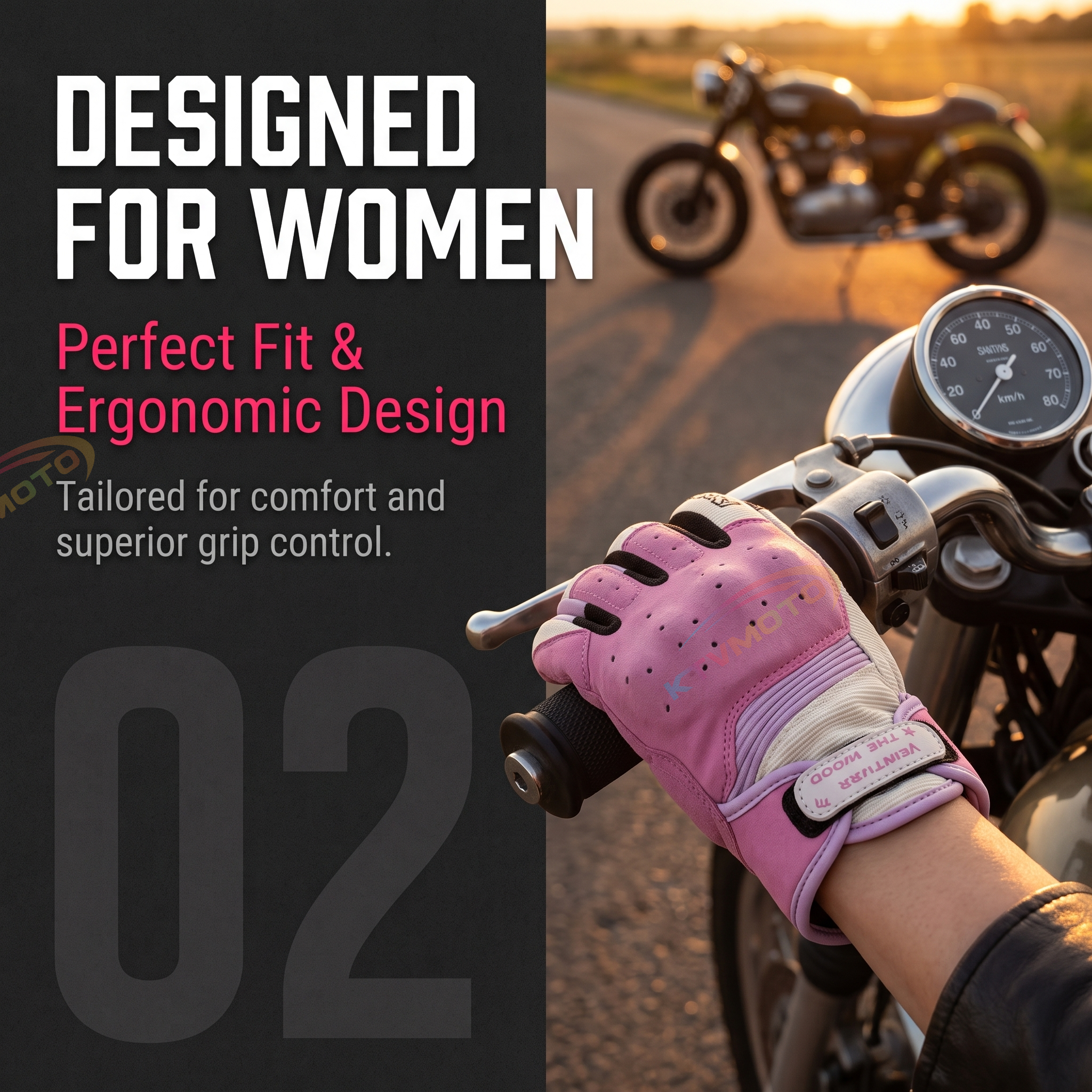 Retro motorcycle glove touchscreen-G75